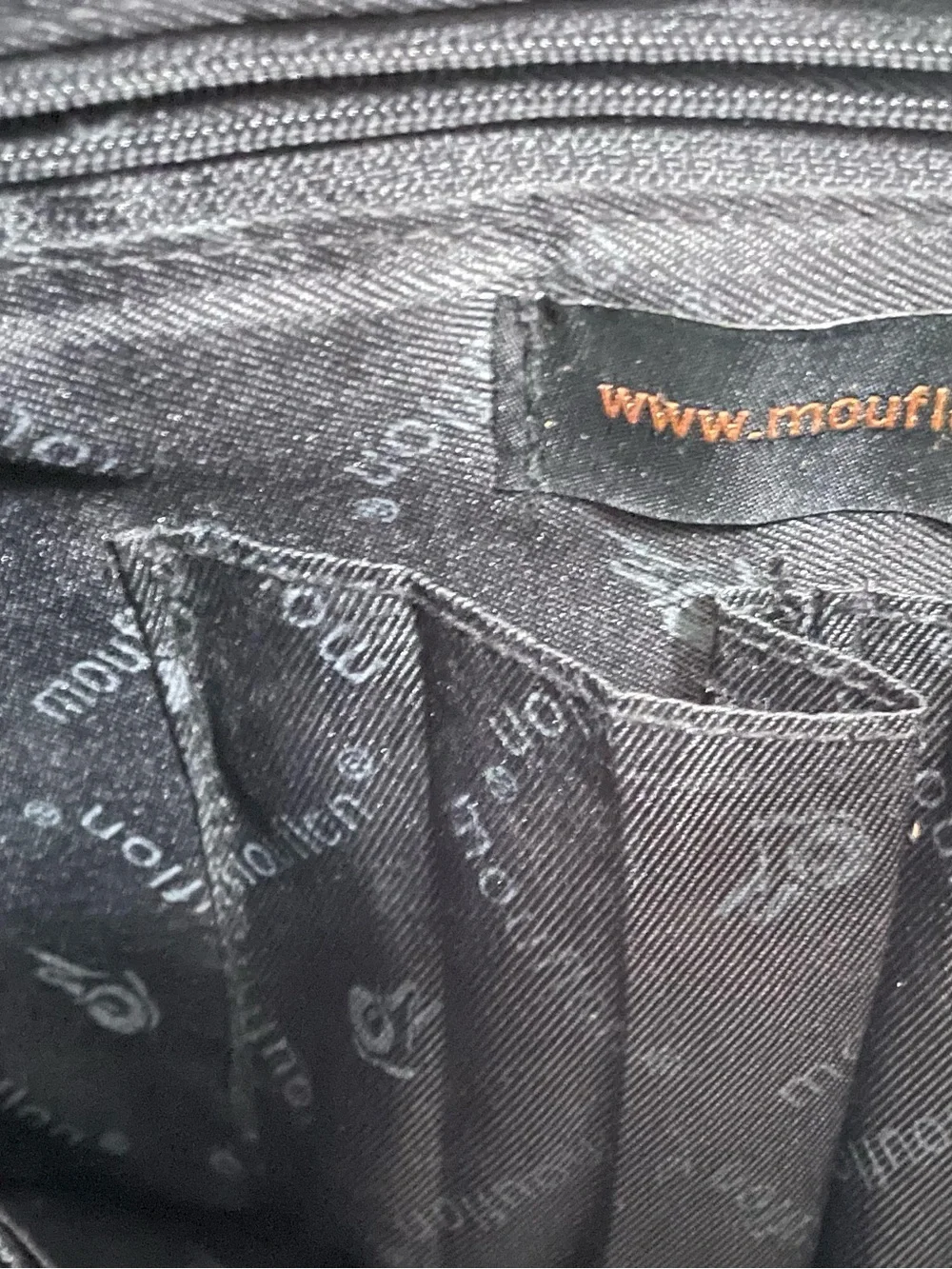 Mouflan Black Crossbody Messenger Bag